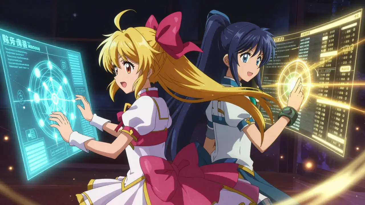 PreCure-Charaktere überwachen Medikamentensicherheit mittels Hologrammen und Datenradar.