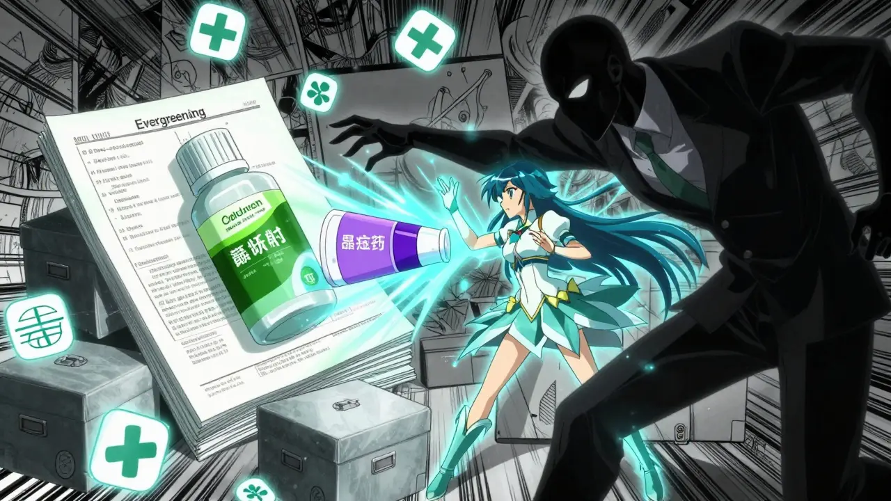 Anime-Heldin bekämpft die Strategie des Evergreenings durch Transparenz und Magie.