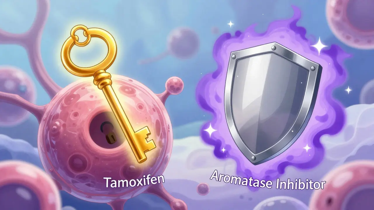 Magische Symbole für Tamoxifen und Aromatasehemmer